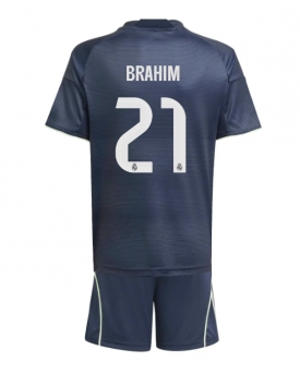 Real Madrid Brahim Diaz #21 Maglia Gara Trasferta Repliche 2025-26 Bambino Maniche Corte